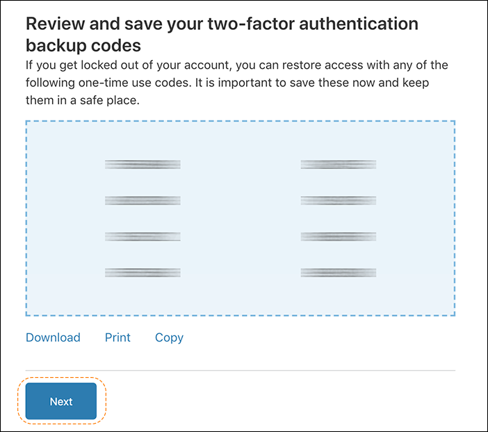 이전 URL: https://support.cloudflare.com/hc/article_attachments/360038176771/2FA_review_and_backup_codes_v2.png
Article IDs: 200167906 | 2FA(2단계 인증)로 사용자 액세스 보호